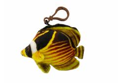 Игрушка мягкая на подвесе Рыбка Бабочка желтая, 10 см