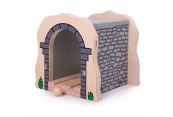 Деревянная игрушка Серый туннель, для расширения железной дороги