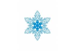 Силиконовая новогодняя наклейка Красивая снежинка, 15x15 см
