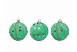 Набор из 3 шаров Меридиан, 7 см, зеленый